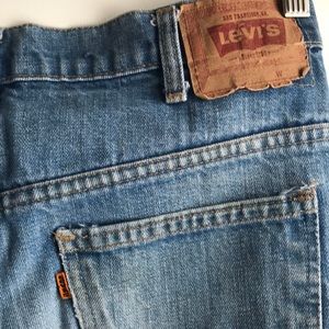 Levi’s Vintage Orange Tab Jeans sz 34 x 34 pre loved distressed knees